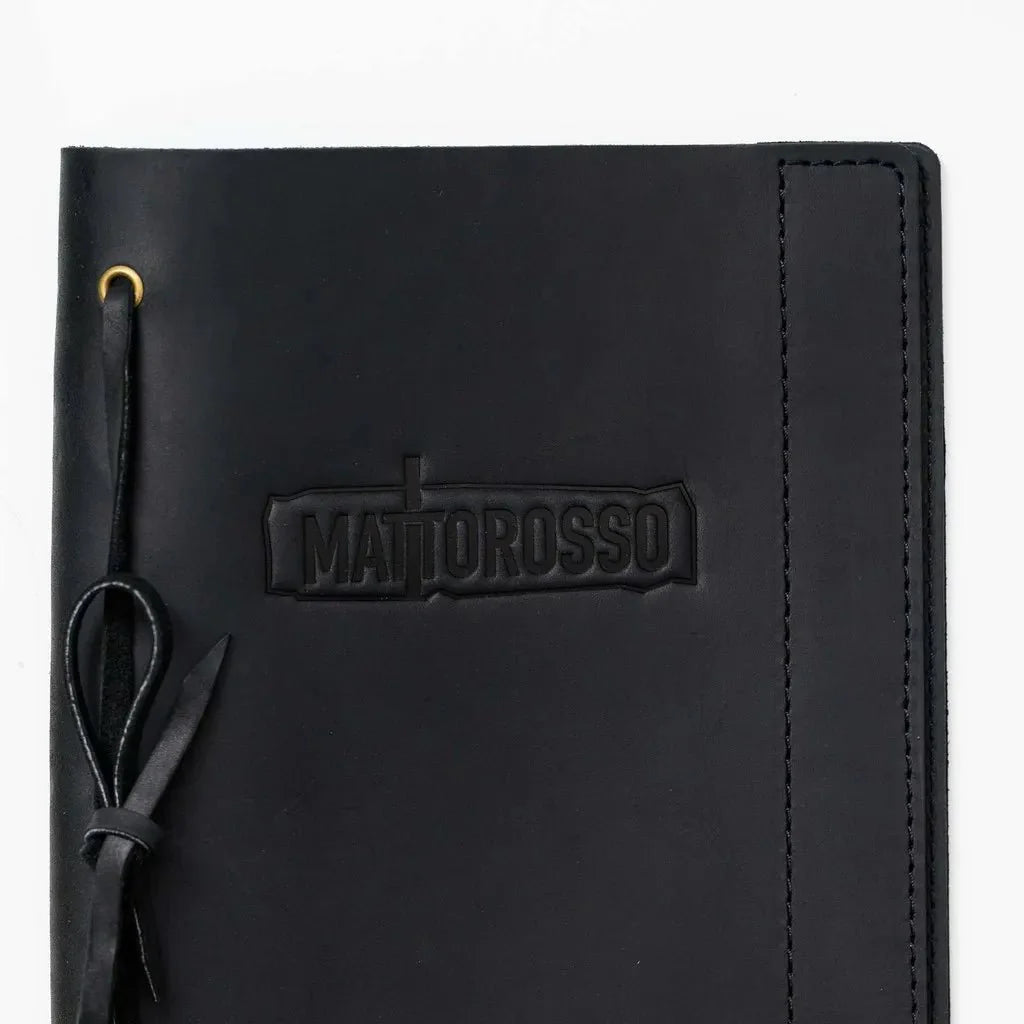 Classic menu book made from high-quality leather.