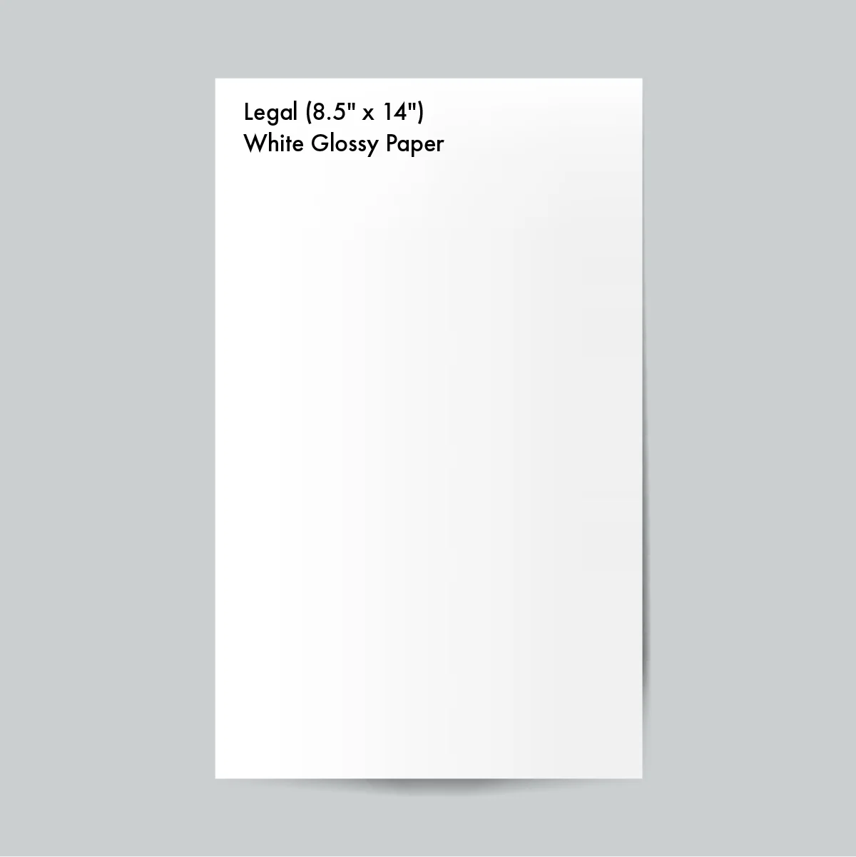 Legal (8.5" х 14") sized White Glossy Paper with Digital Printing - inkohoreca - shop