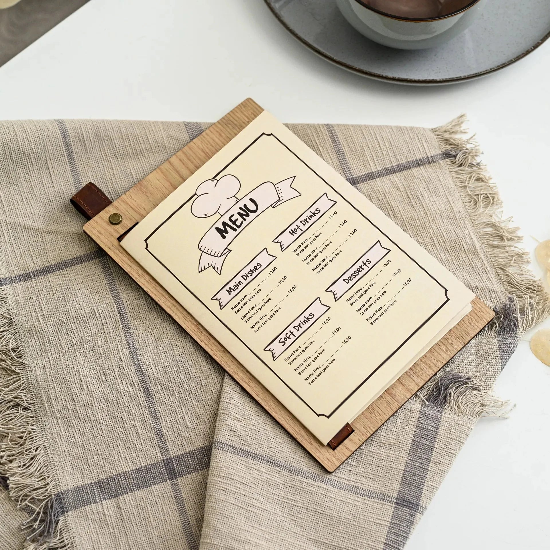 Menu Board made of Veenered HDF - inkohoreca - shop