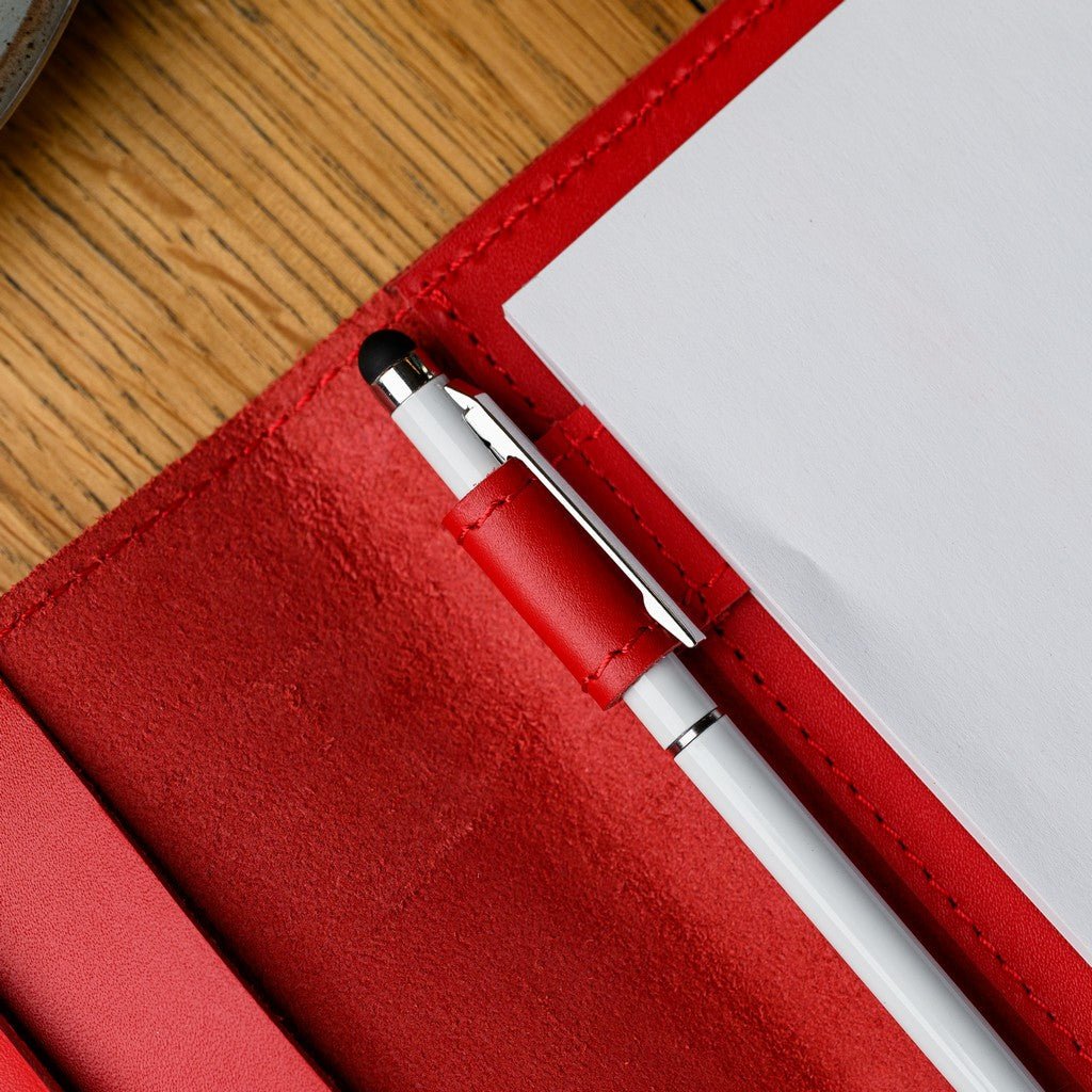 Durable and elegant Capri leather notebook for waiters, ensuring a smooth writing surface and secure storage for order slips and notes.