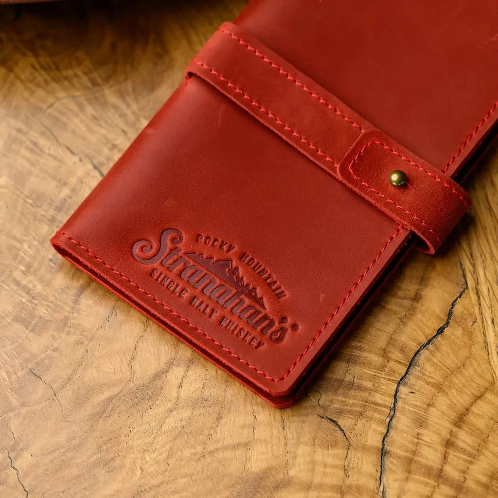 Premium Crazy Horse leather waiter’s notebook with secure closure, perfect for keeping orders and notes organized in a stylish and durable cover.