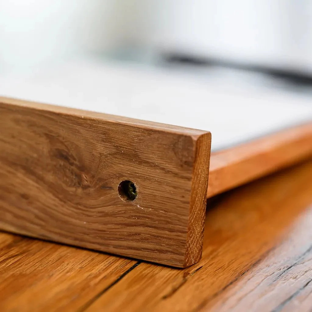 Oak Table Stand Menu Holder with black binder (TT407A5) - inkohoreca - shop