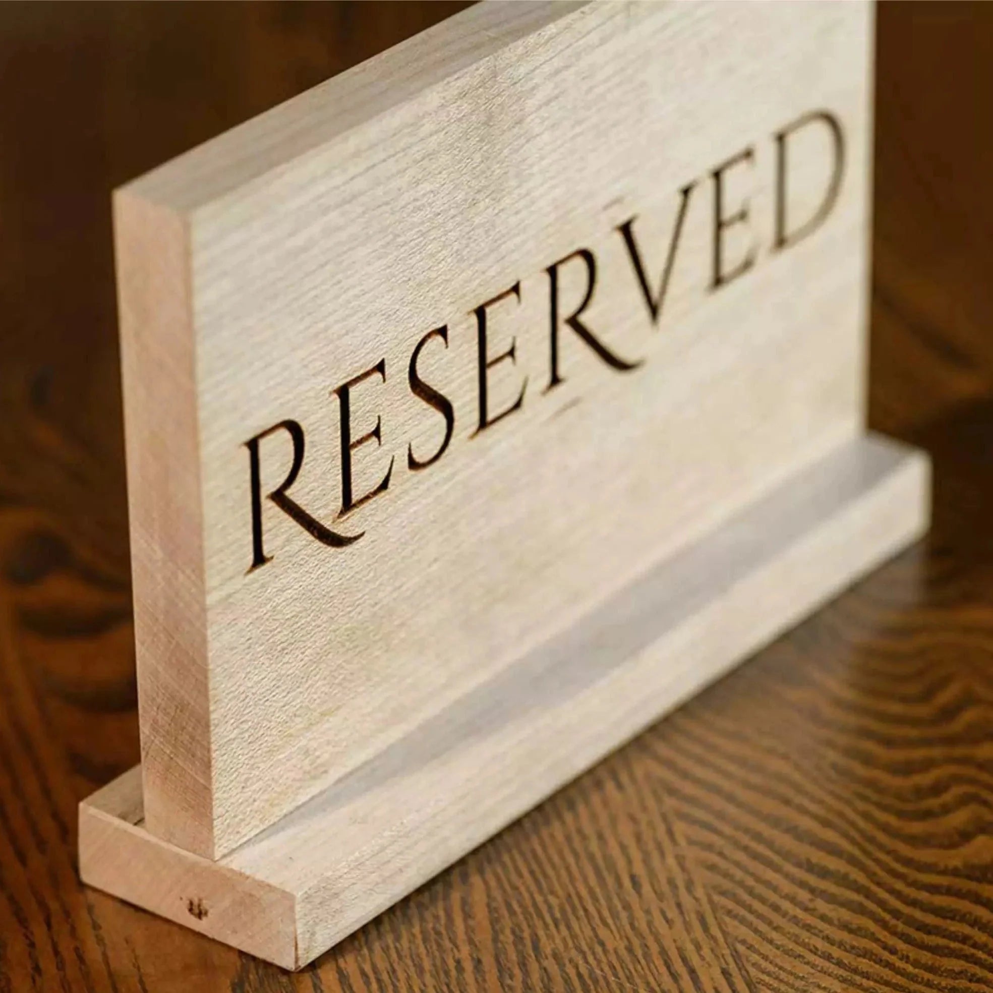 Oaken Wooden Tabletop Reserve Plate - inkohoreca - shop