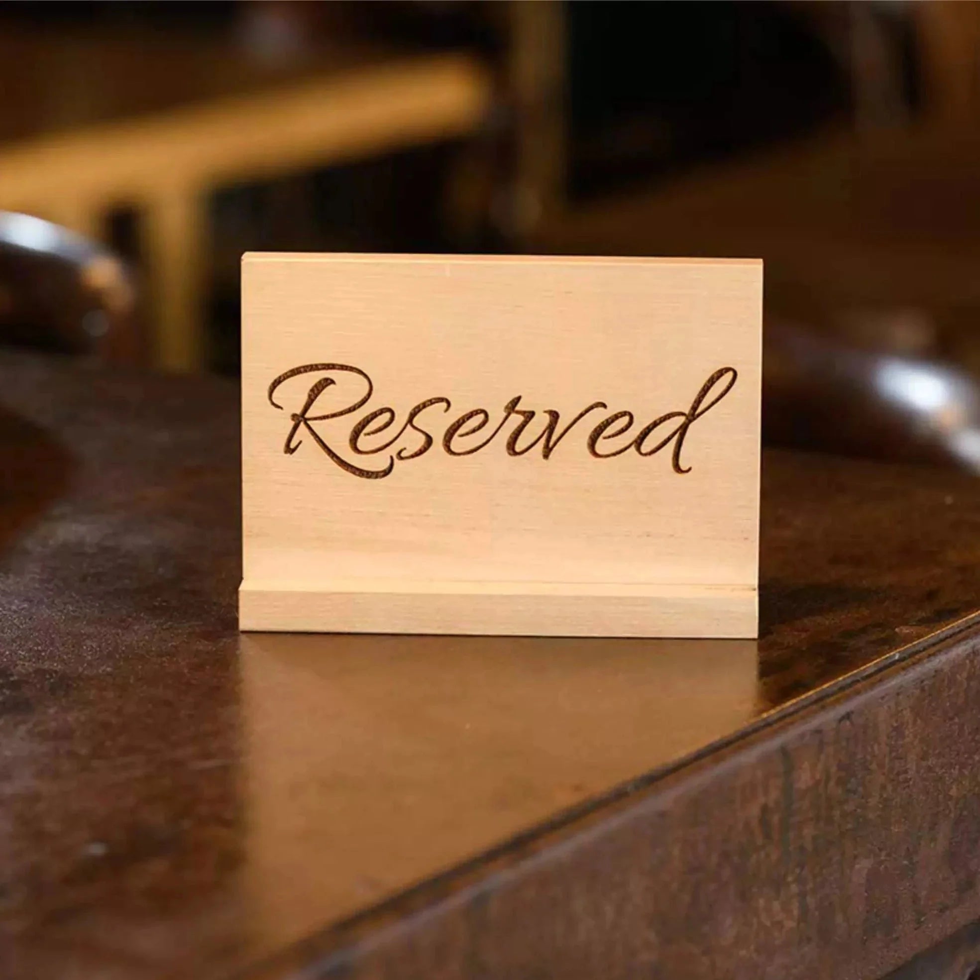 Oaken Wooden Tabletop Reserve Plate - inkohoreca - shop