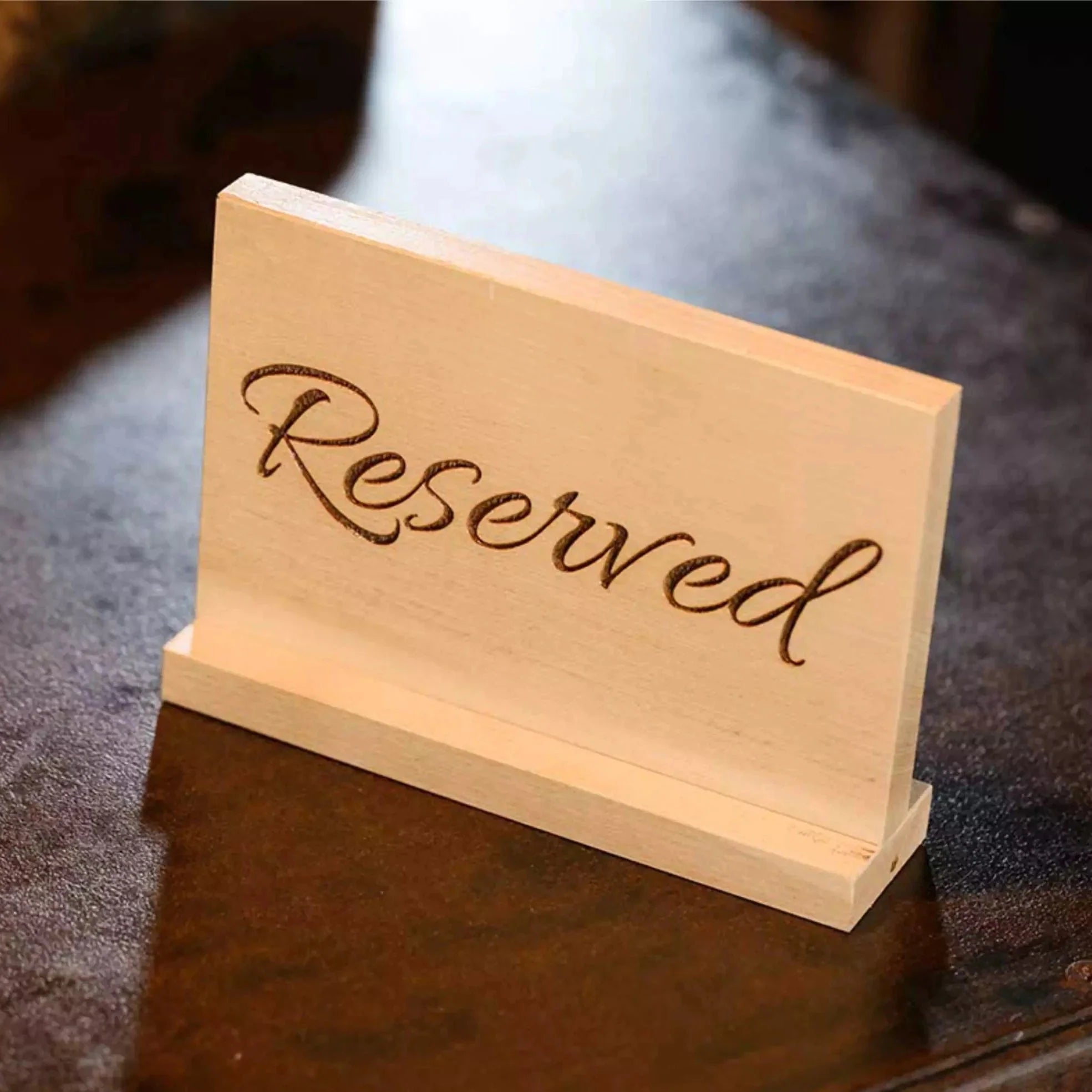 Oaken Wooden Tabletop Reserve Plate - inkohoreca - shop