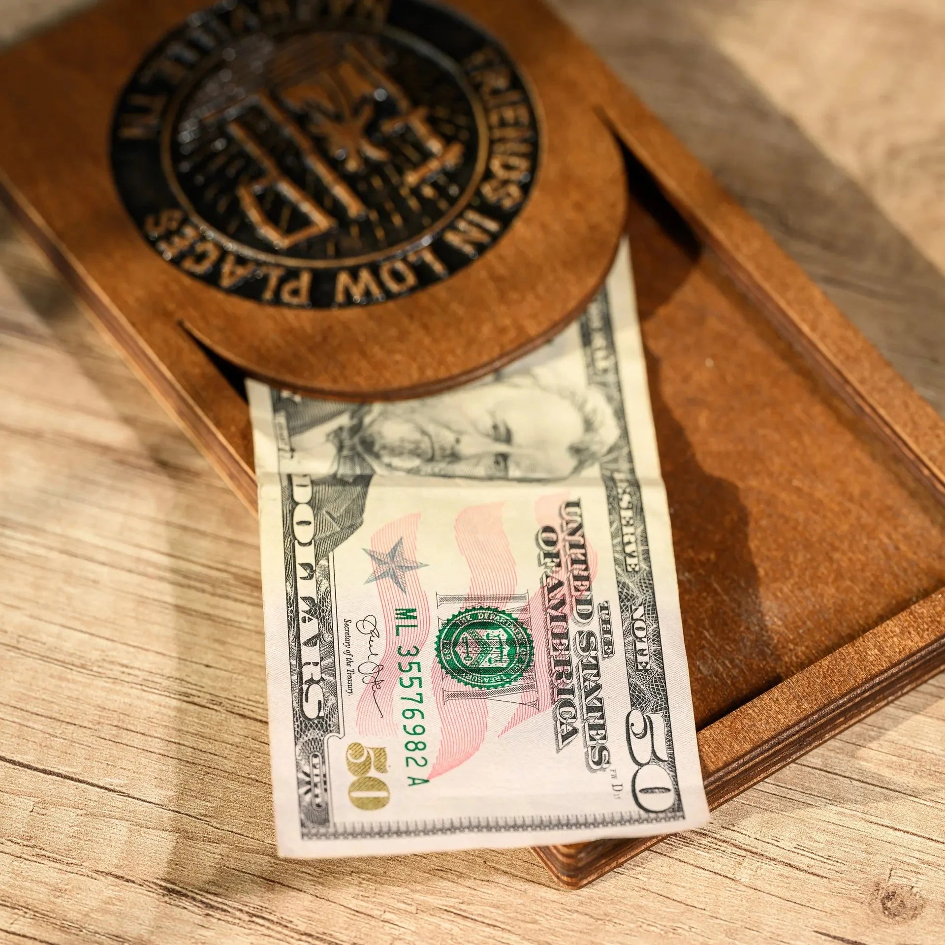 Plywood Envelope Bill Holder with a limiter in the lower part (R207) - inkohoreca - shop