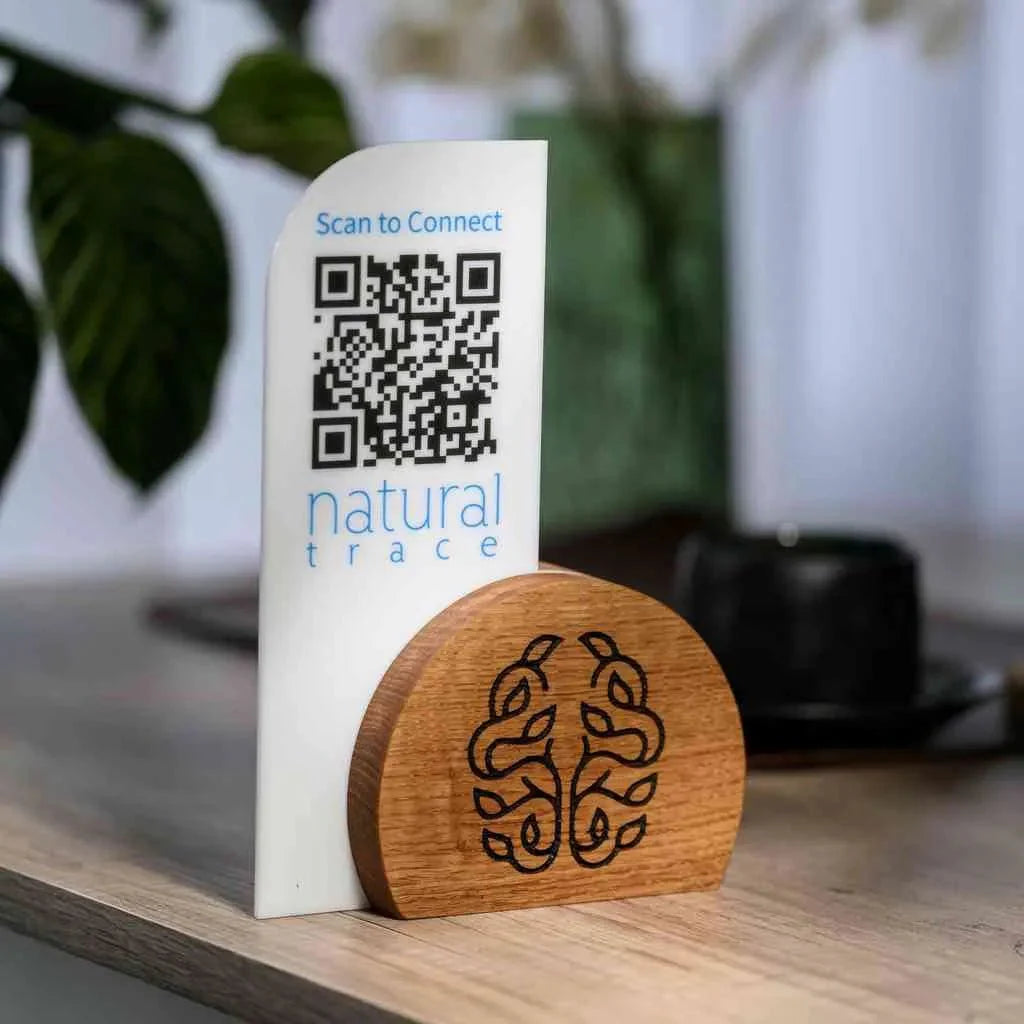 QR Menu Sign on Acrylic Table Stand (QW02) - inkohoreca - shop