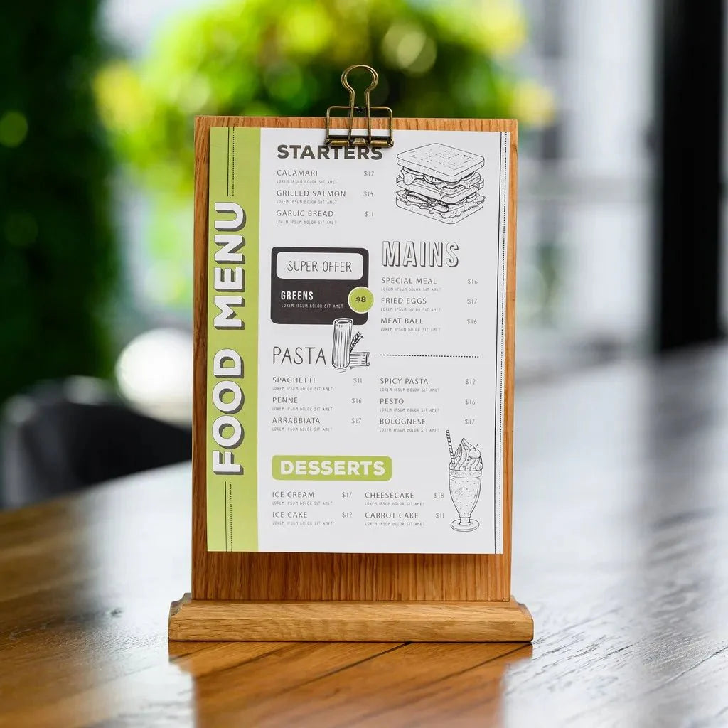 Table Stand Menu Holder for A5 sheets (TT415A5) - inkohoreca - shop