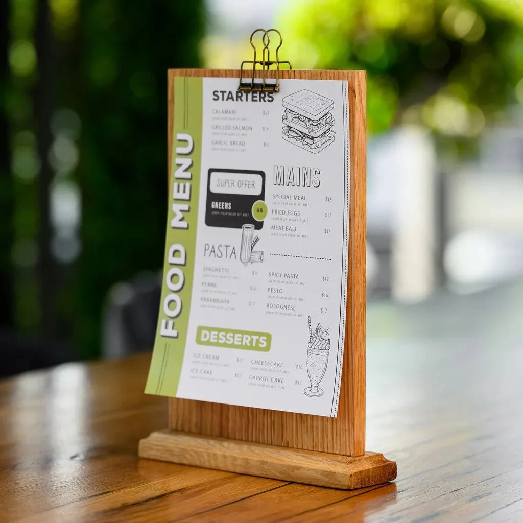 Table Stand Menu Holder for A5 sheets (TT415A5) - inkohoreca - shop
