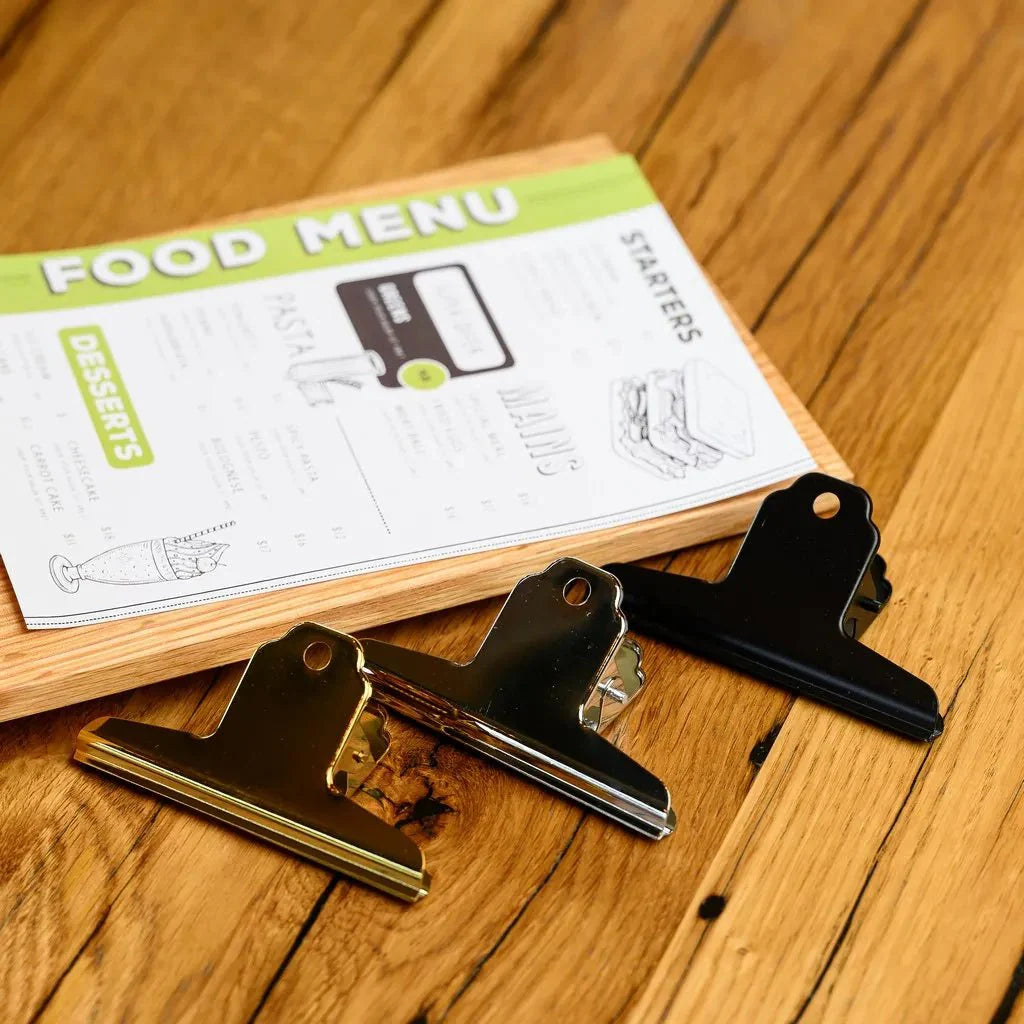 Table Stand Menu Holder with Black Coloured Clip (TT411A5) - inkohoreca - shop