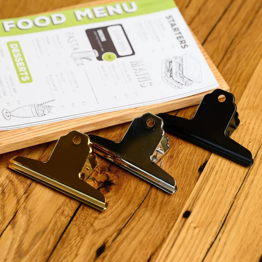 Table Stand Menu Holder with Black Coloured Clip (TT411A5) - inkohoreca - shop