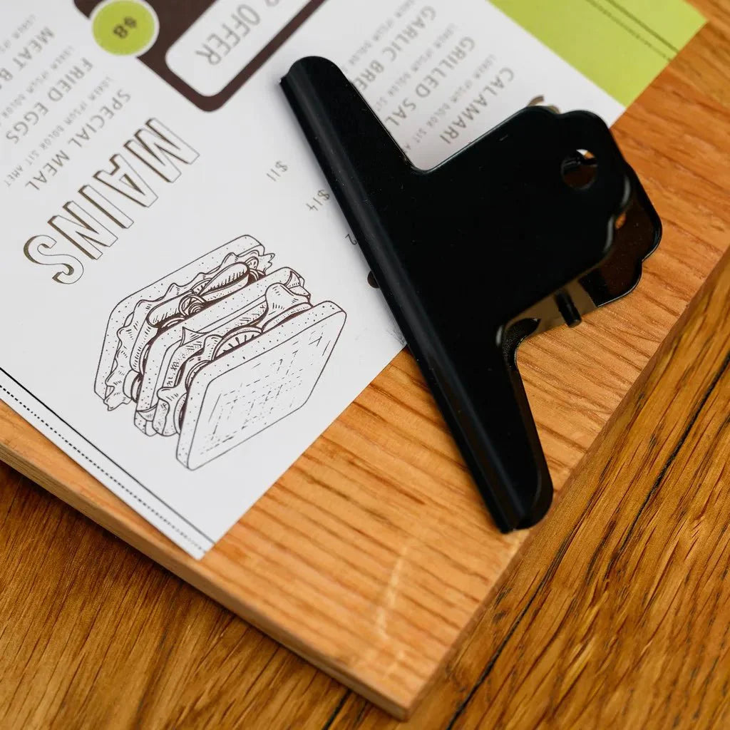 Table Stand Menu Holder with Black Coloured Clip (TT411A5) - inkohoreca - shop