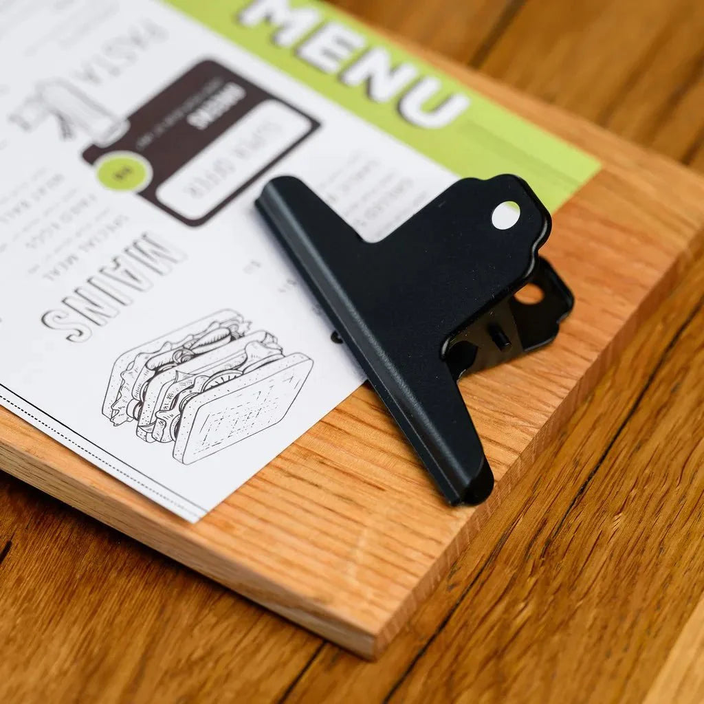 Table Stand Menu Holder with Black Coloured Clip (TT411A5) - inkohoreca - shop