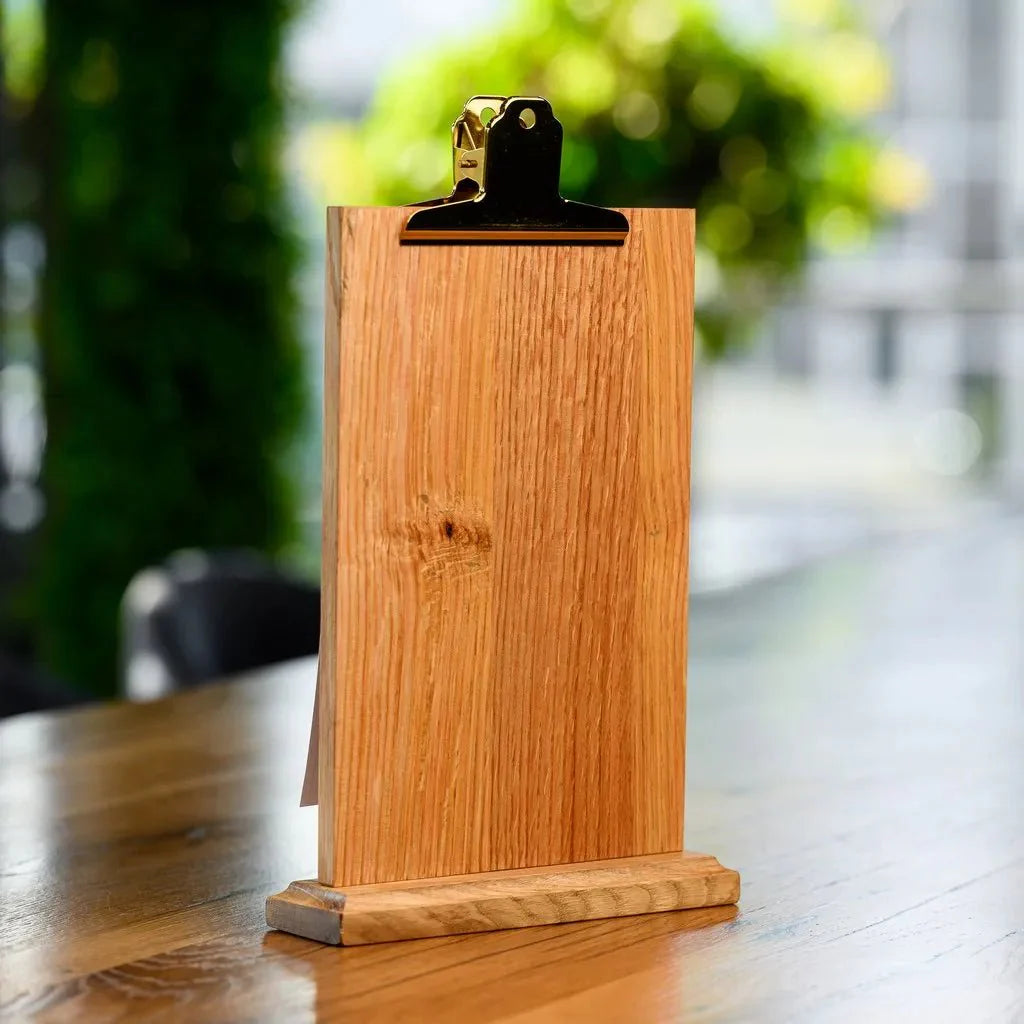 Table Stand Menu Holder with Golden Coloured Clip (TT409A5) - inkohoreca - shop