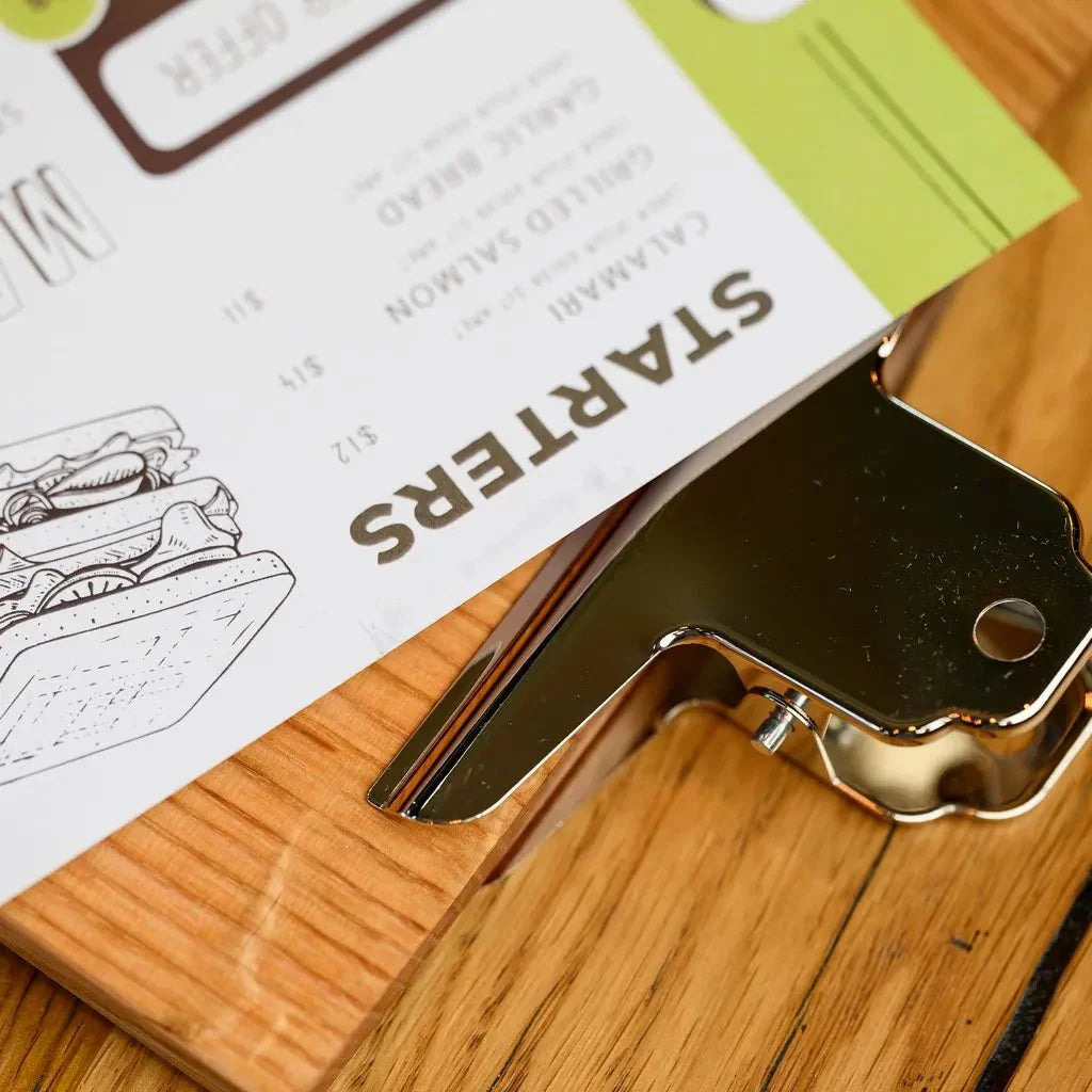 Table Stand Menu Holder with Silver Coloured Clip (TT410A5) - inkohoreca - shop