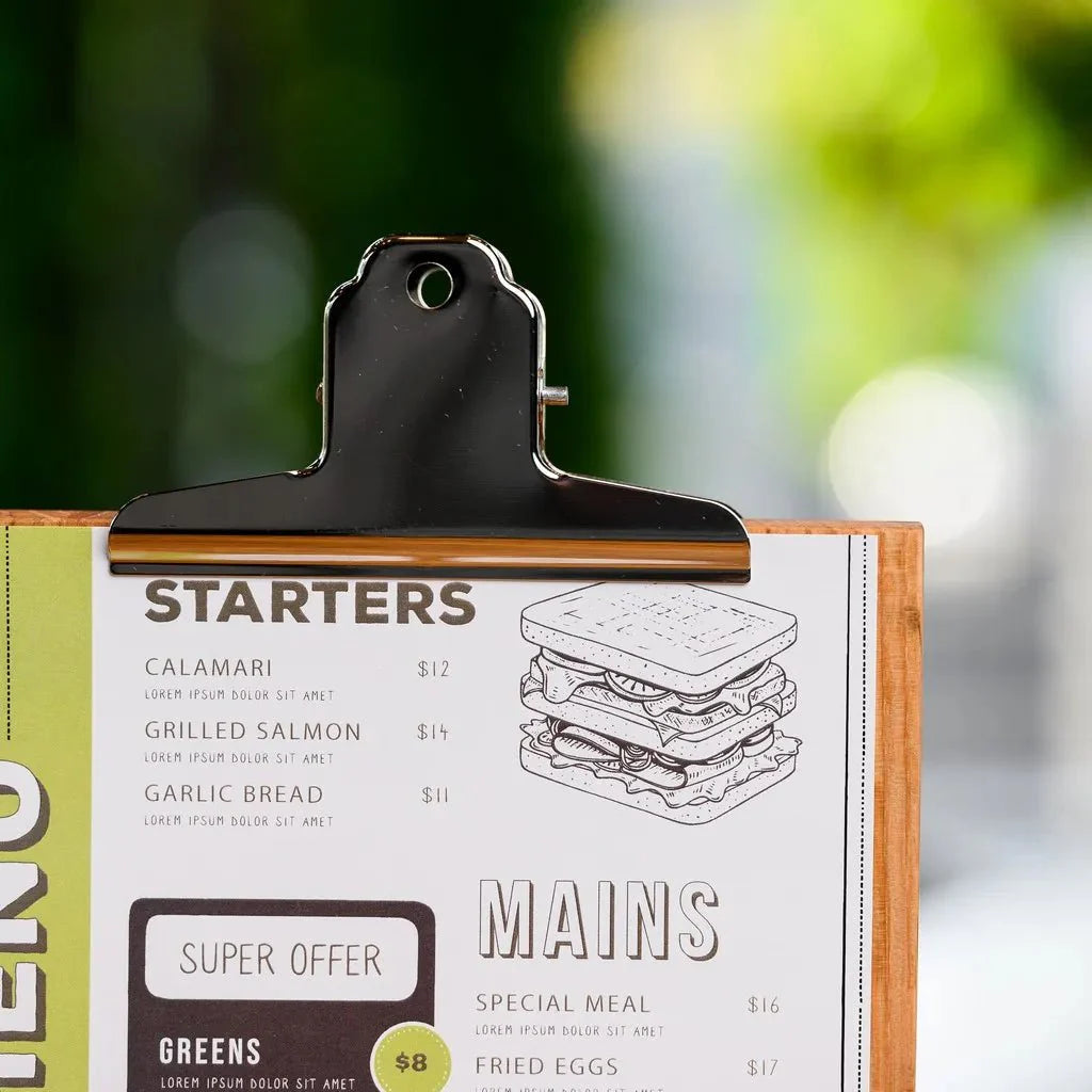 Table Stand Menu Holder with Silver Coloured Clip (TT410A5) - inkohoreca - shop