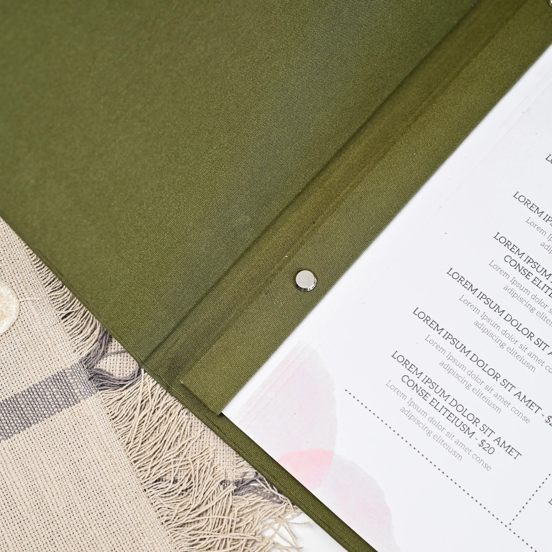 Textile Menu Holder (TM02A4) - inkohoreca - shop