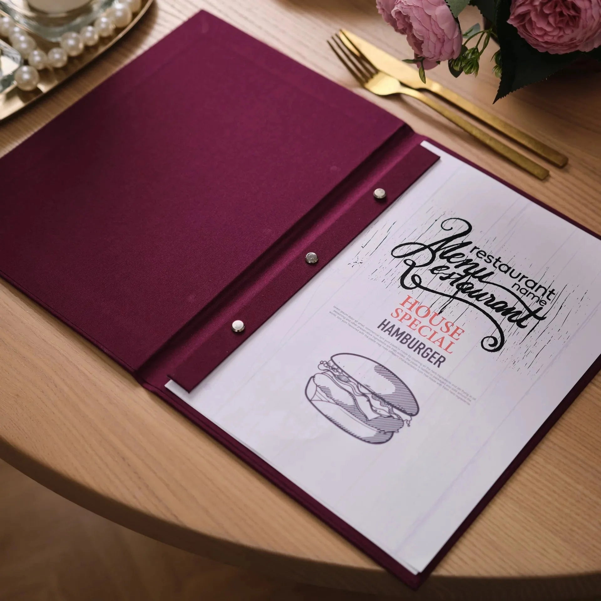 Textile Menu Holder (TM02A4) - inkohoreca - shop