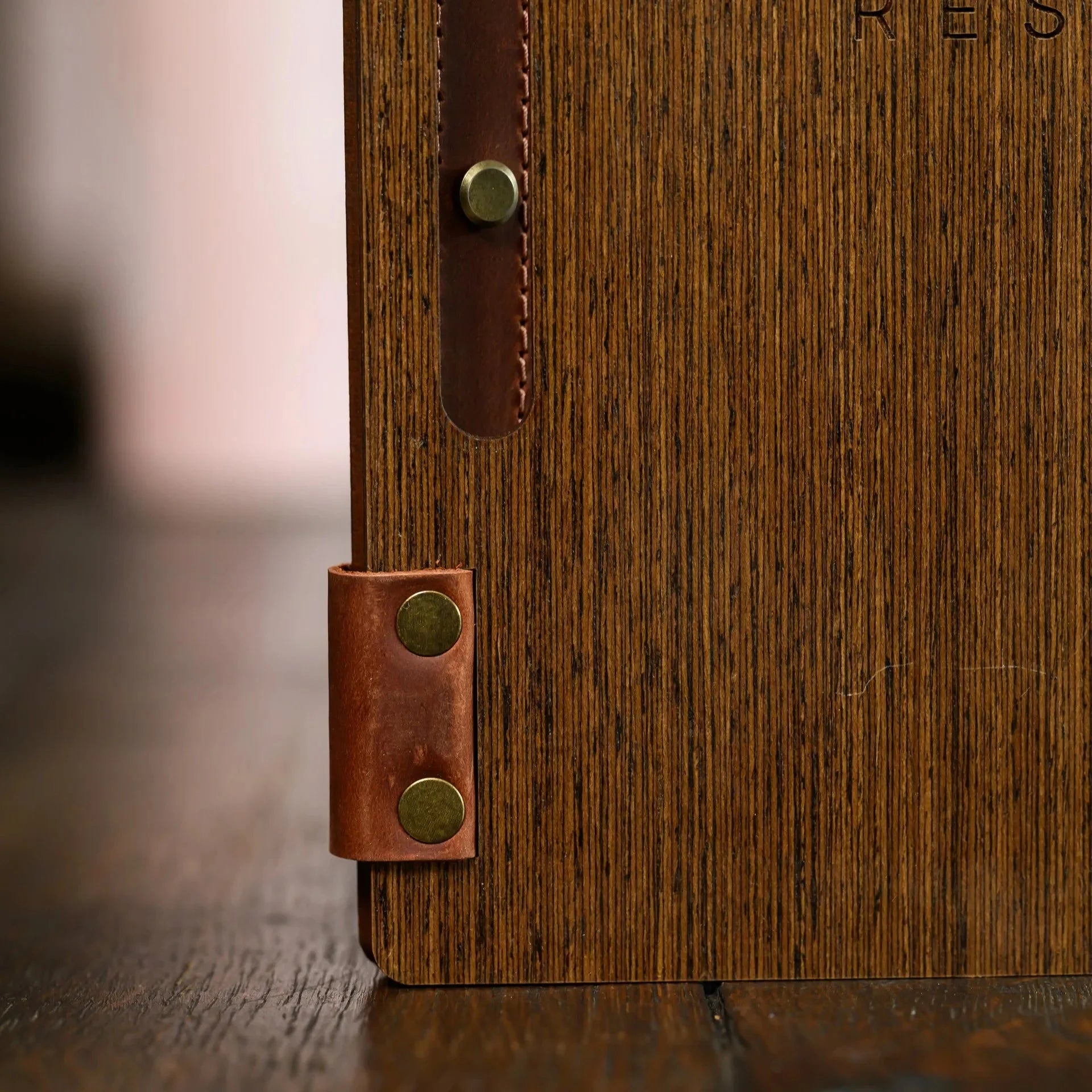 Veneered HDF Menu Hardcover Folder in Dark Walnut Colour - inkohoreca - shop