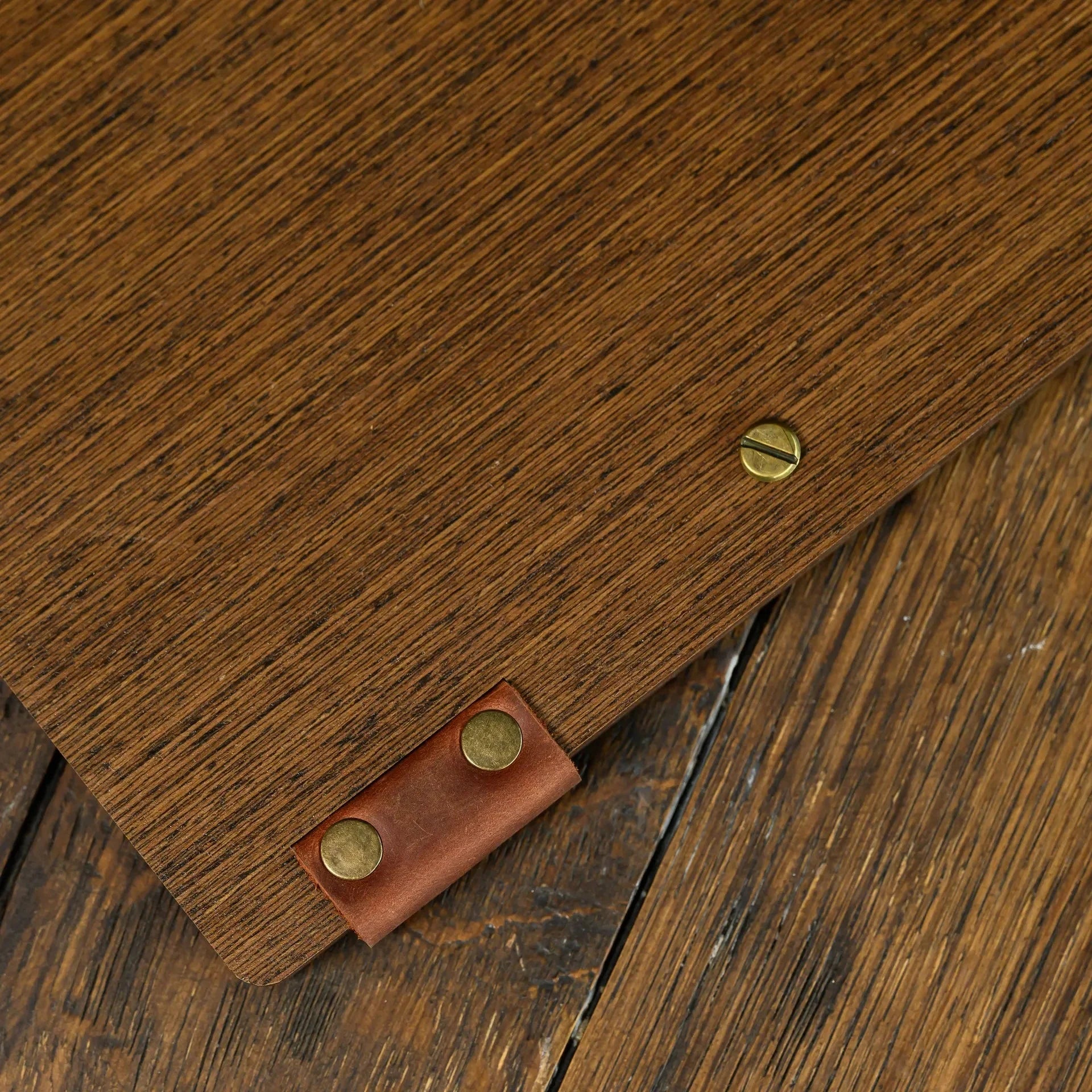 Veneered HDF Menu Hardcover Folder in Dark Walnut Colour - inkohoreca - shop