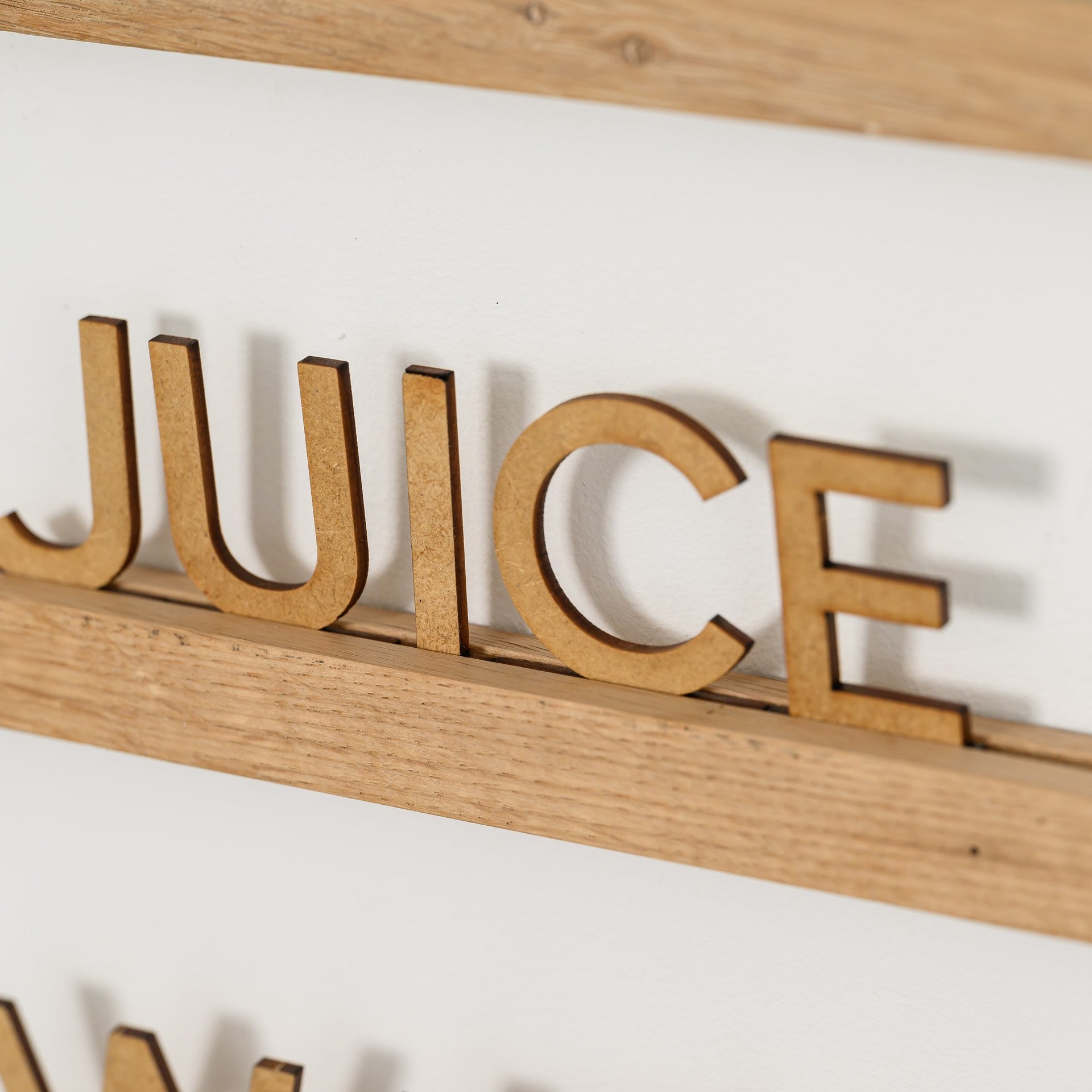 Wall Hanging Menu Board with HDF Letters and Oaken Rails - inkohoreca - shop