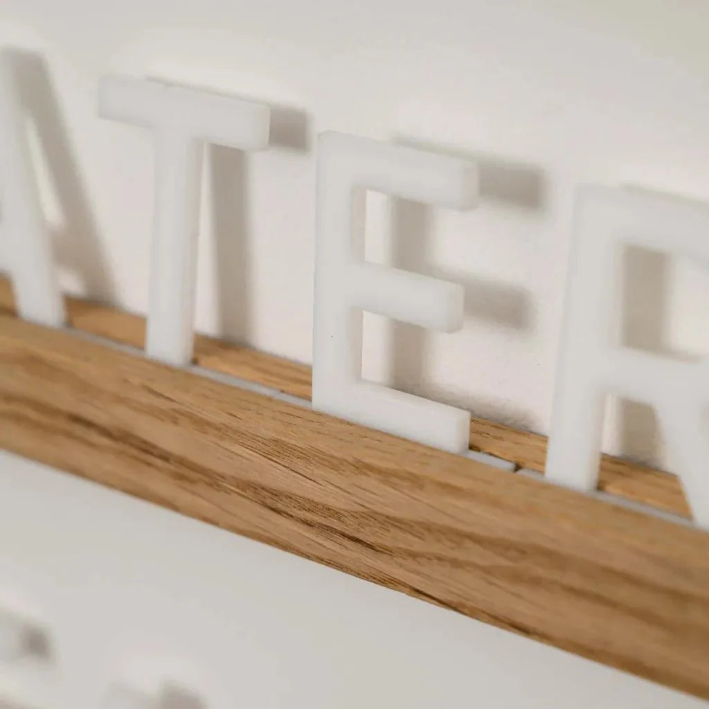 Wall Hanging Menu Board with Natural coloured Oaken Rails - inkohoreca - shop