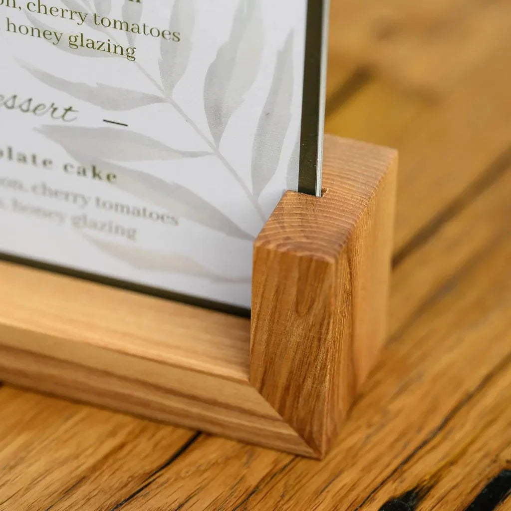 Wooden Acrylic Table Stand Menu Holder (TT417A5) - inkohoreca - shop