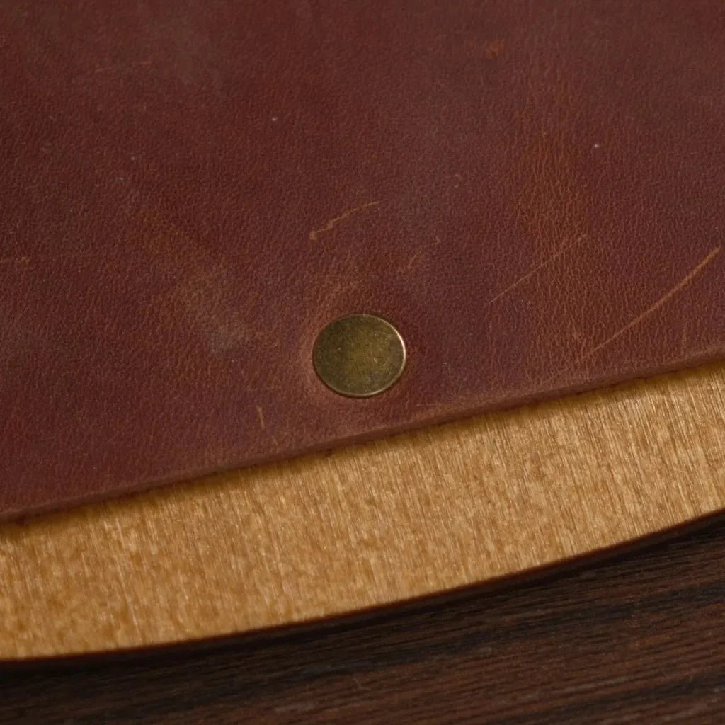 Unique wooden bill presenter with a rustic charm.