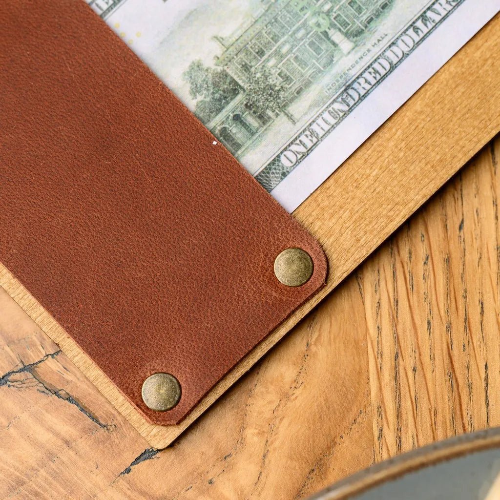 Luxury wooden check holder with a timeless appeal.