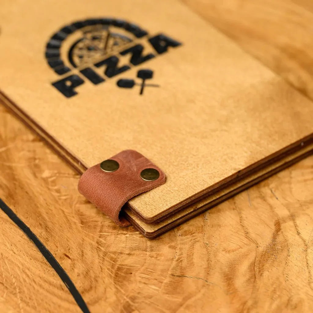 Elegant wooden check presenter with a smooth finish.