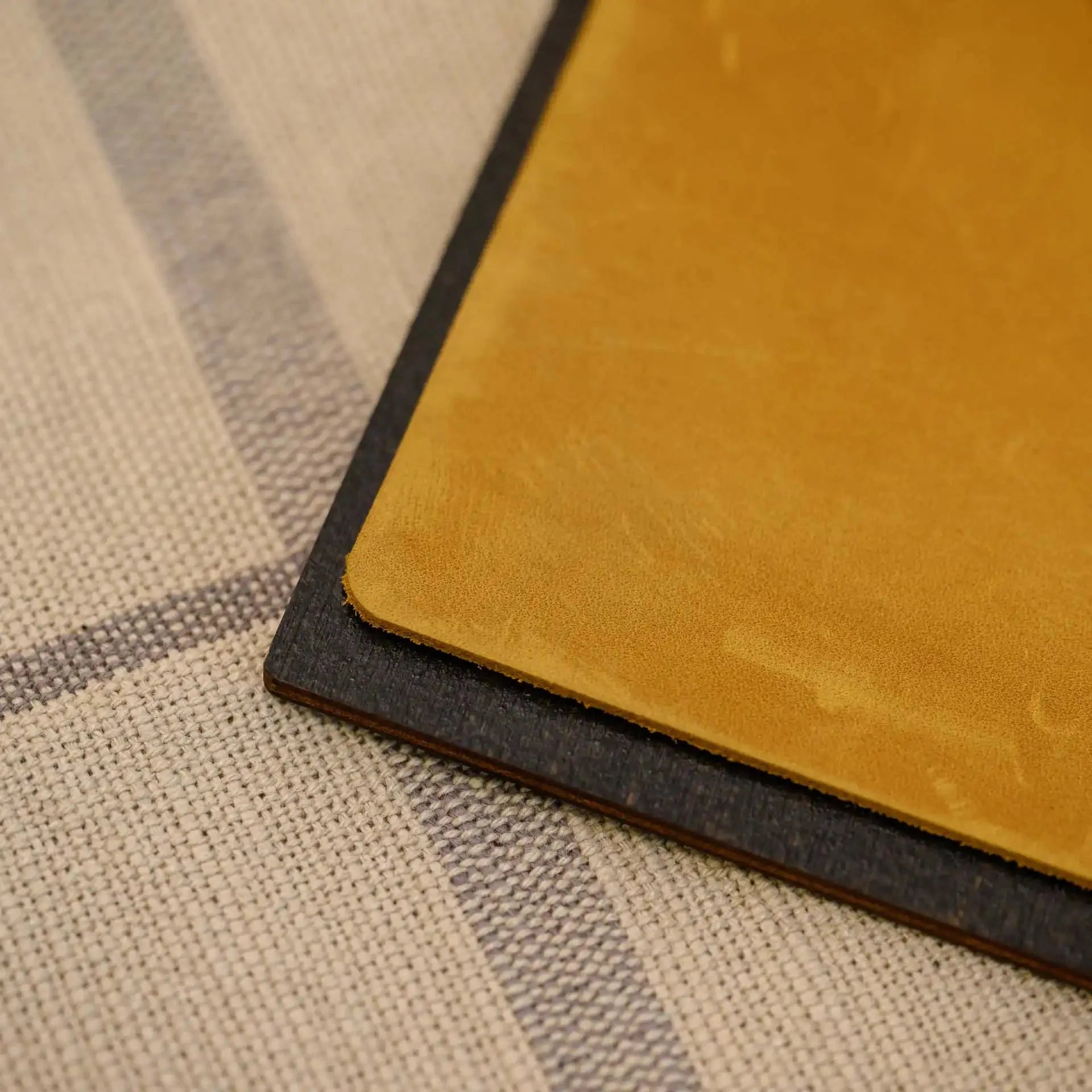 Wooden Menu Board with Crazy Horse Leather Cover (P01A5) - inkohoreca - shop