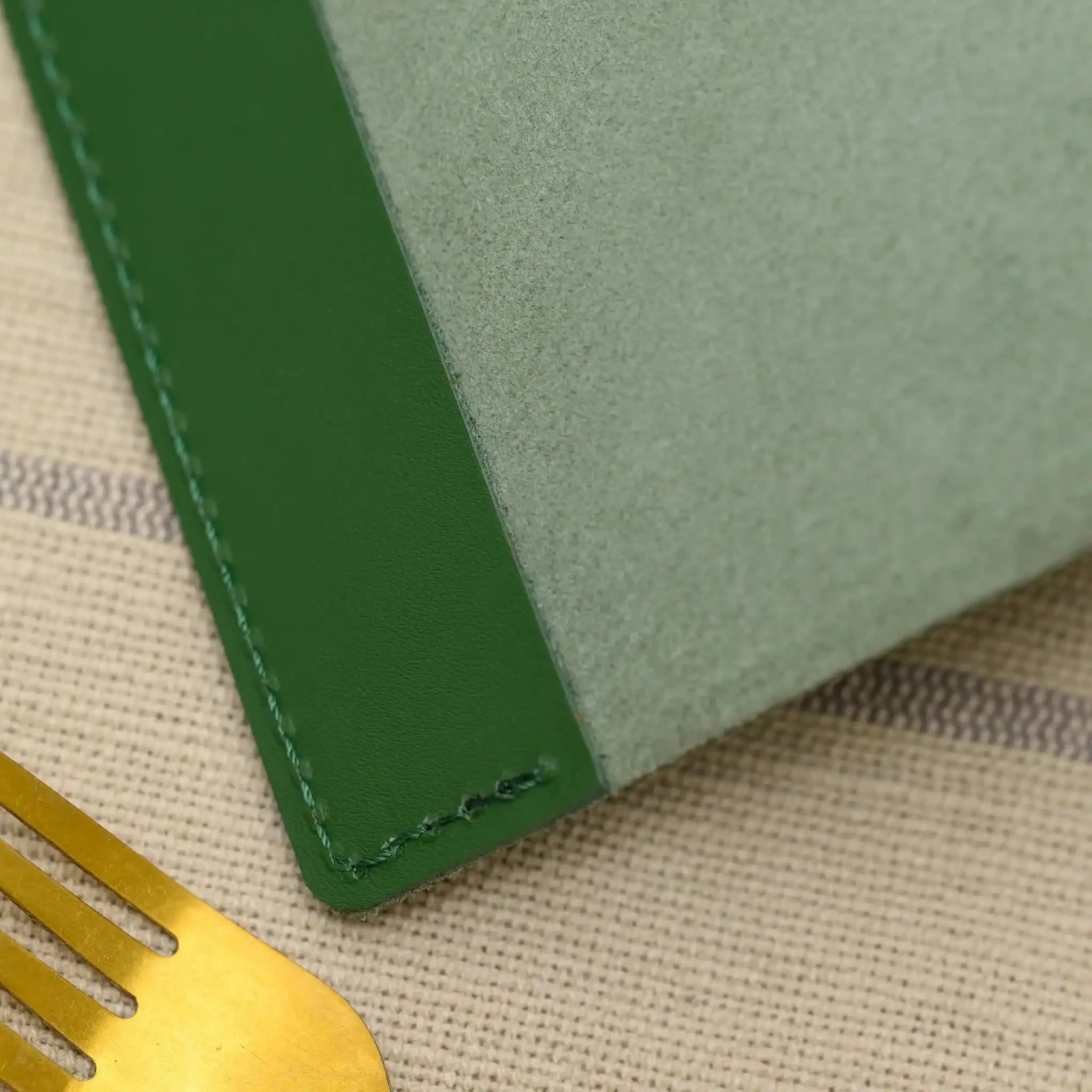 Wooden Menu Board with Leather Cover with Brass Binders (P04A4) - inkohoreca - shop