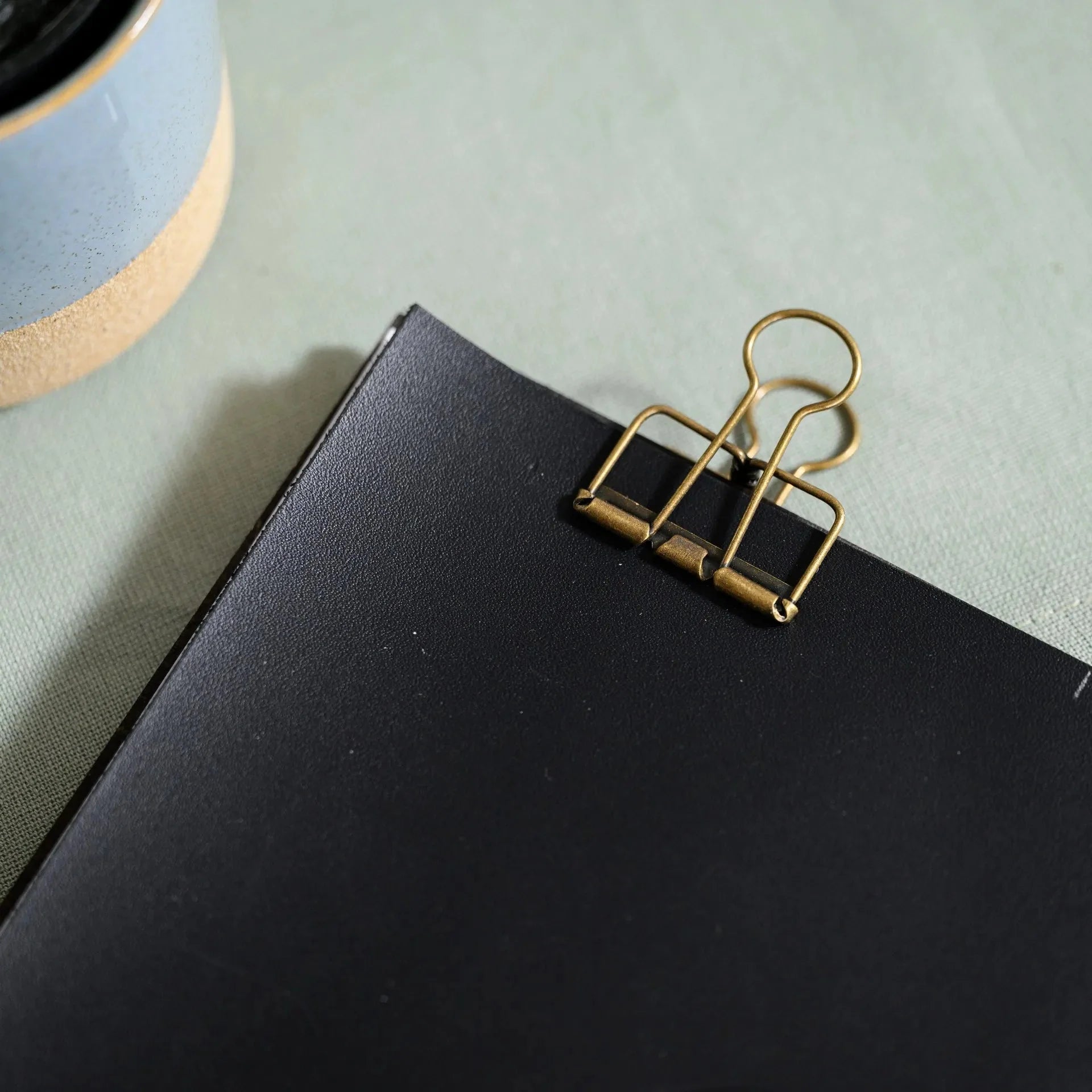 Wooden Menu Board with Leather Cover with Brass Binders (P04A5) - inkohoreca - shop