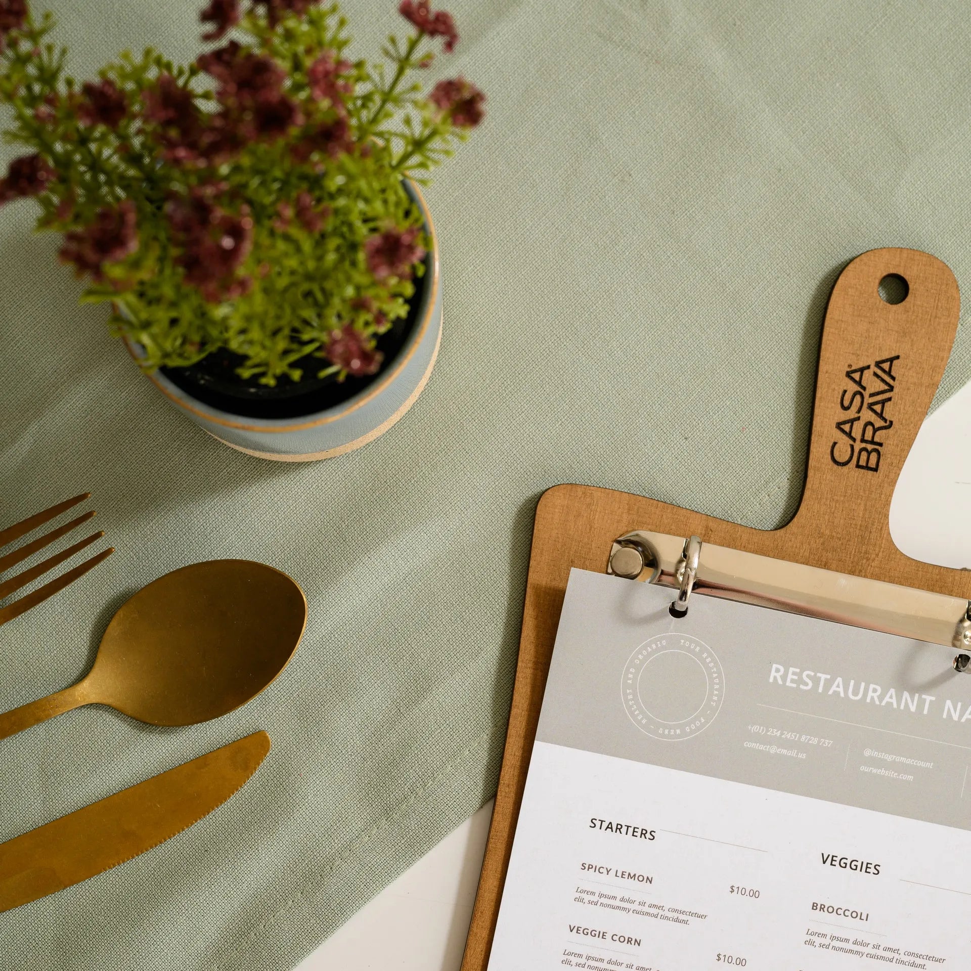 Wooden Menu Board with Ring Binder (P10A5) - inkohoreca - shop