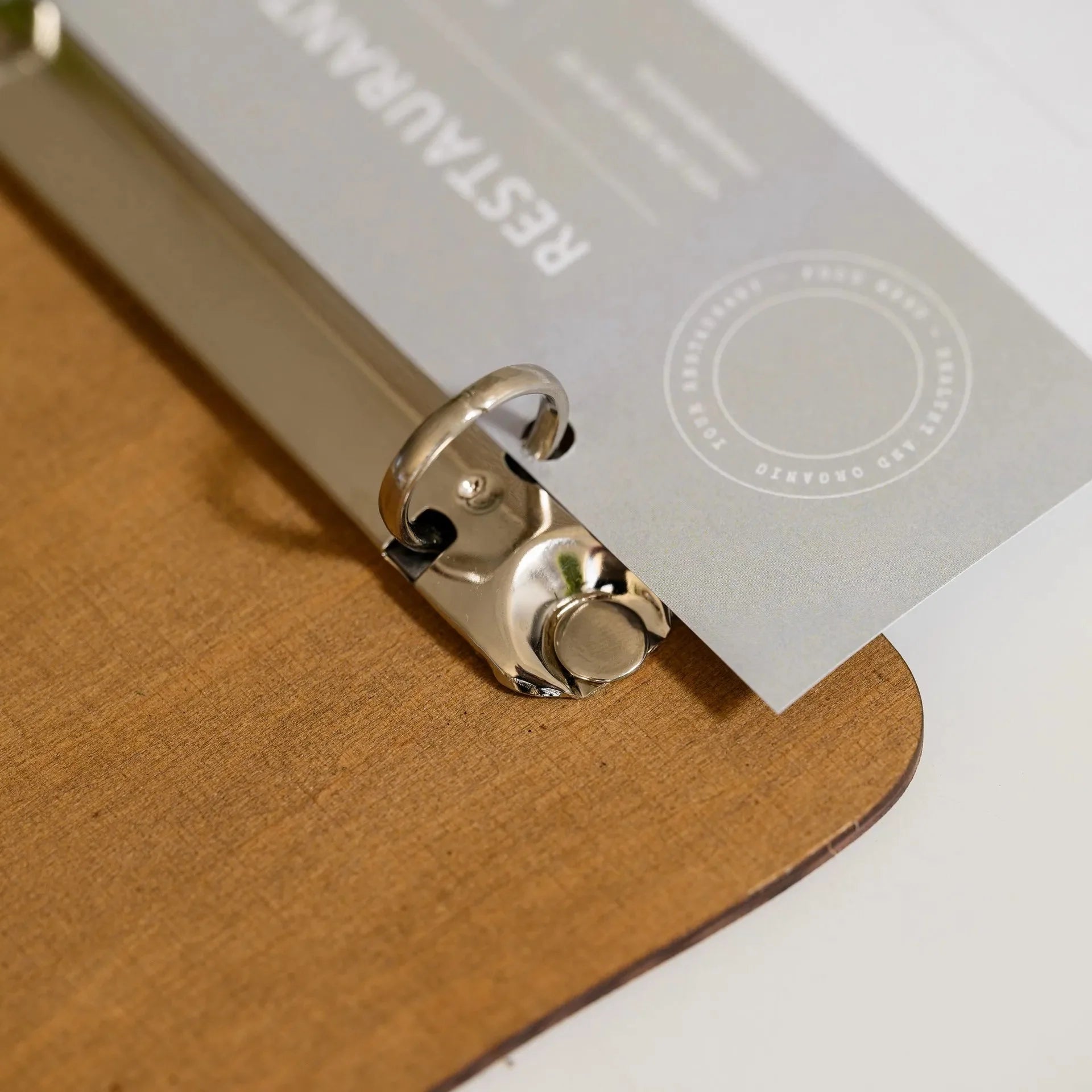 Wooden Menu Board with Ring Binder (P10A5) - inkohoreca - shop
