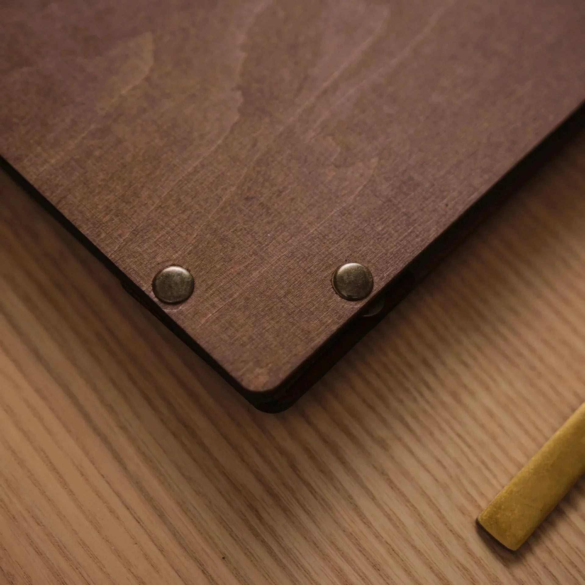 Wooden Menu Clipboard with Leather Spine (M06A1) - inkohoreca - shop