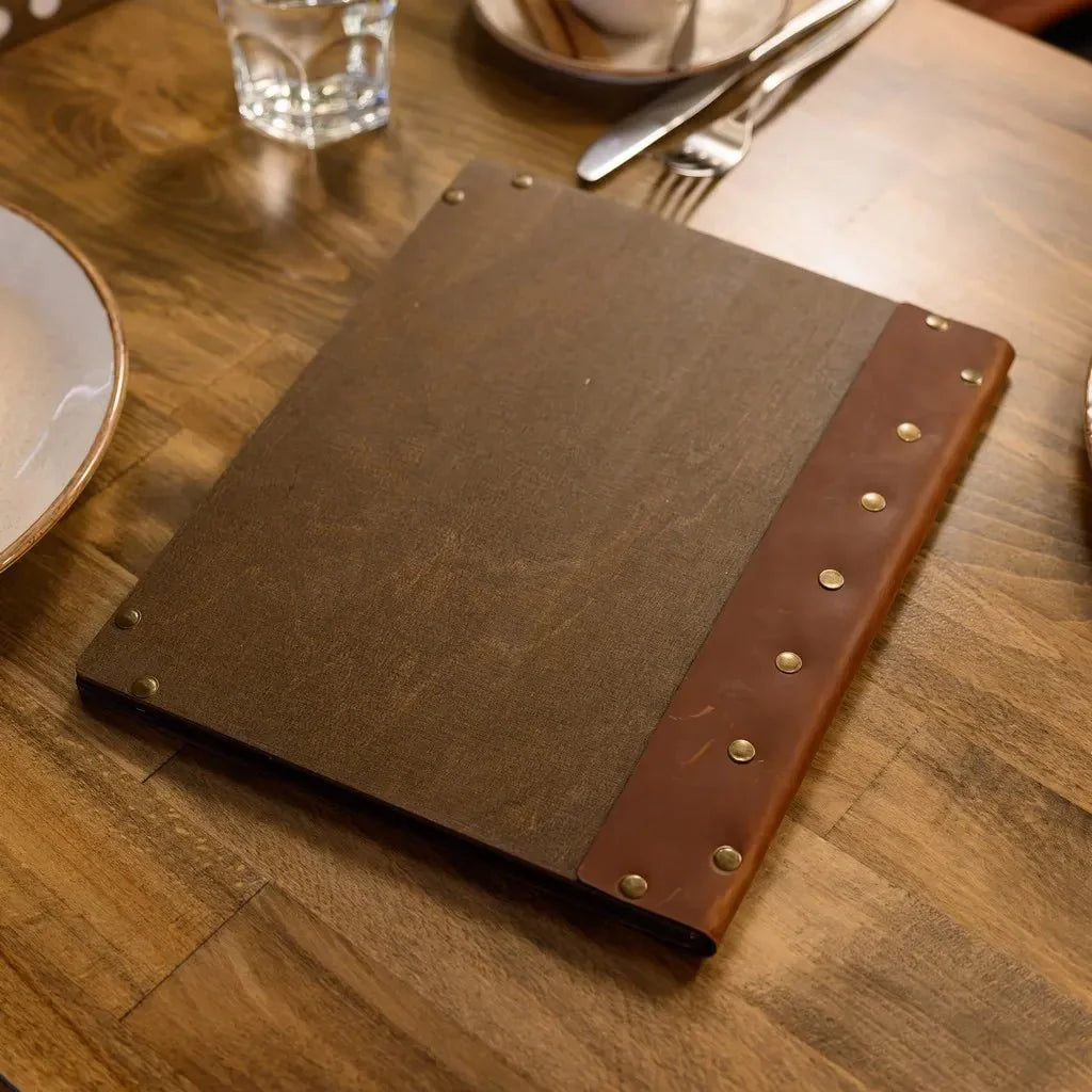 Classic menu covers for a refined dining experience.