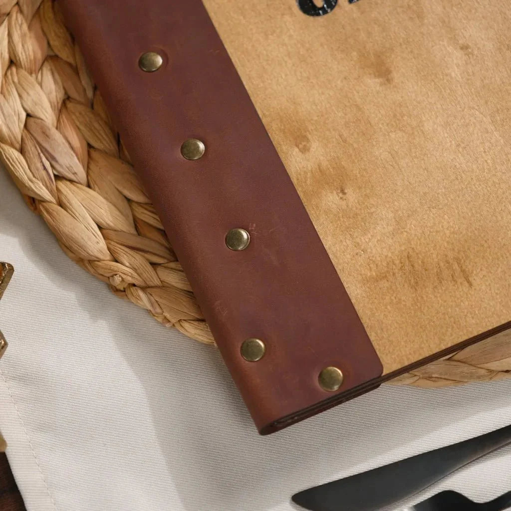 Unique restaurant menu sleeves for a modern touch.