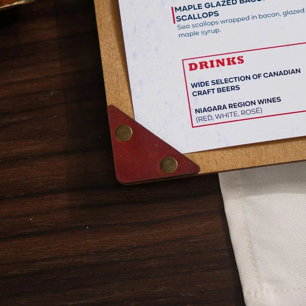 High-quality restaurant menu book with a refined finish.