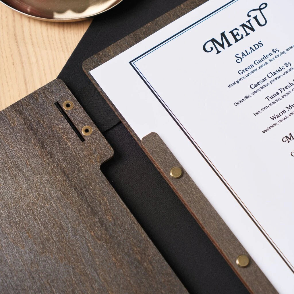 The design allows customers to easily flip through pages while maintaining a premium feel