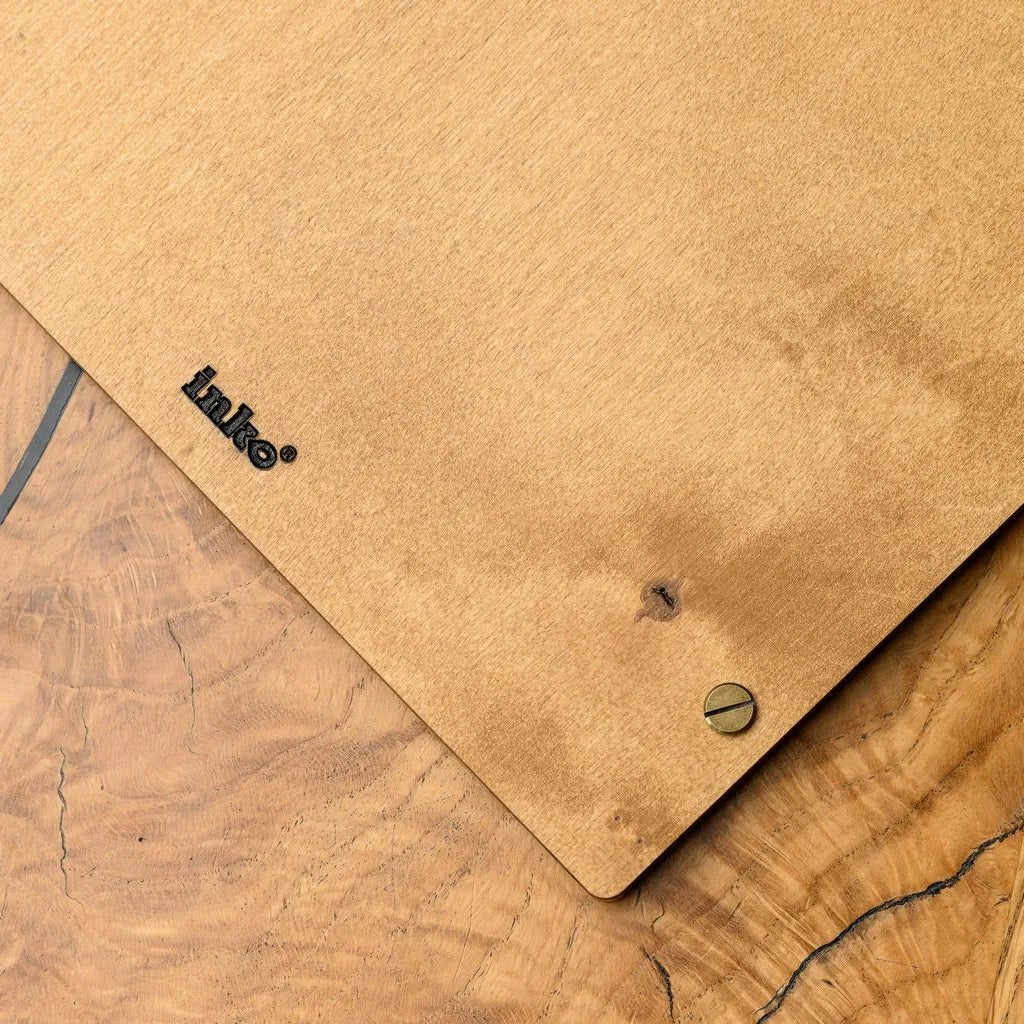 Stylish wooden menu books for restaurants with a unique design.