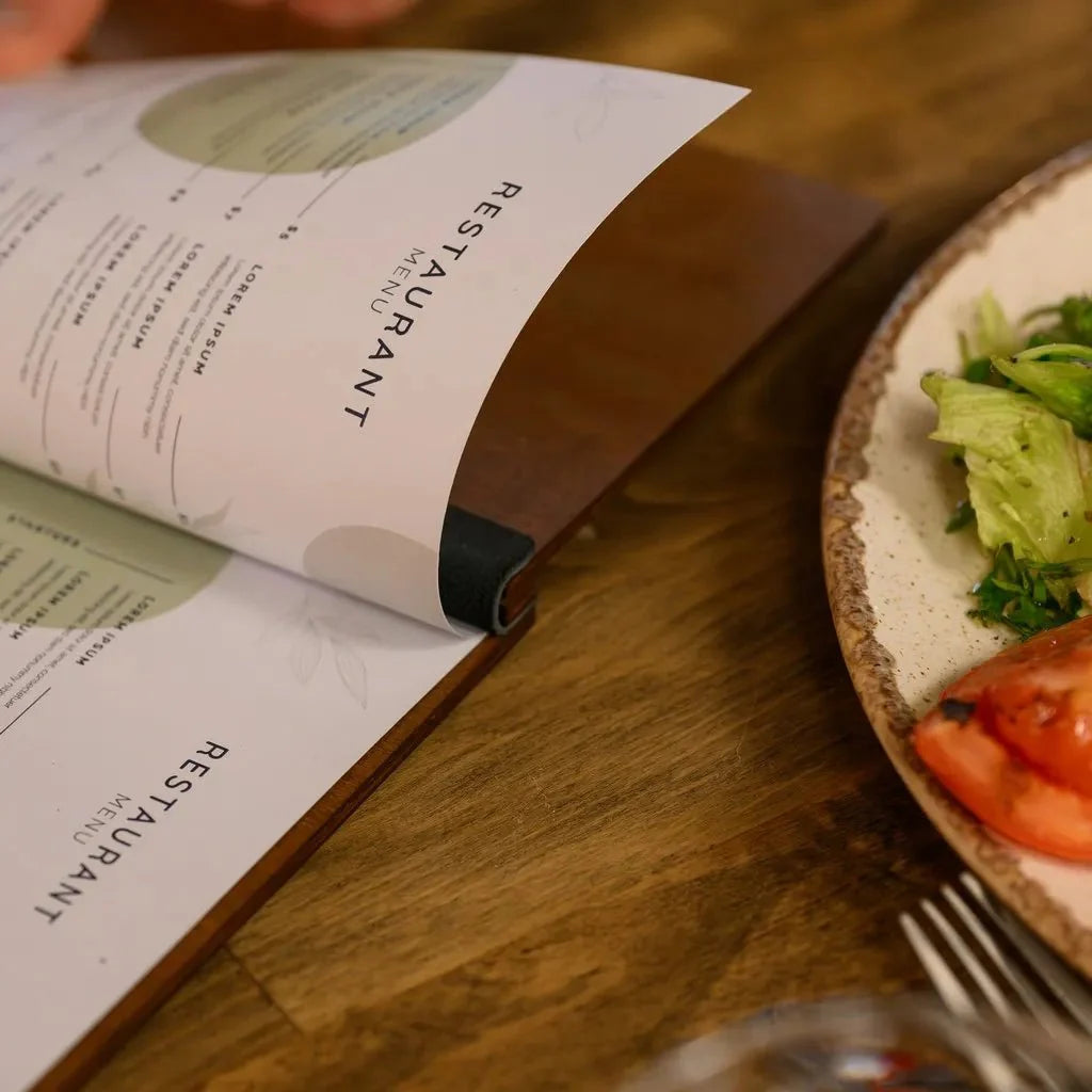 Handcrafted menu folders for restaurants for a unique appeal.