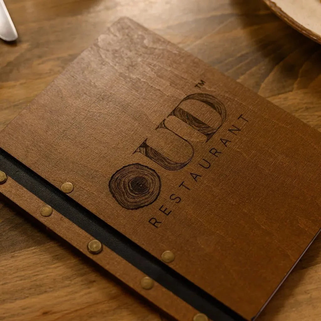 Elegant menu sleeves for restaurants with high-end features.