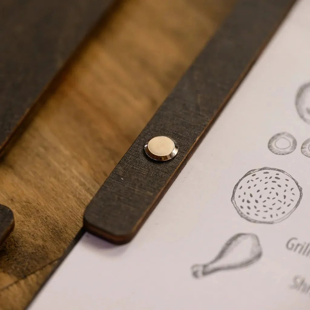 Elegant menu covers for restaurants with a timeless design.