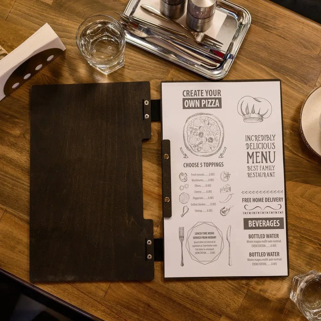 Protective restaurant menu sleeves for long-term quality.