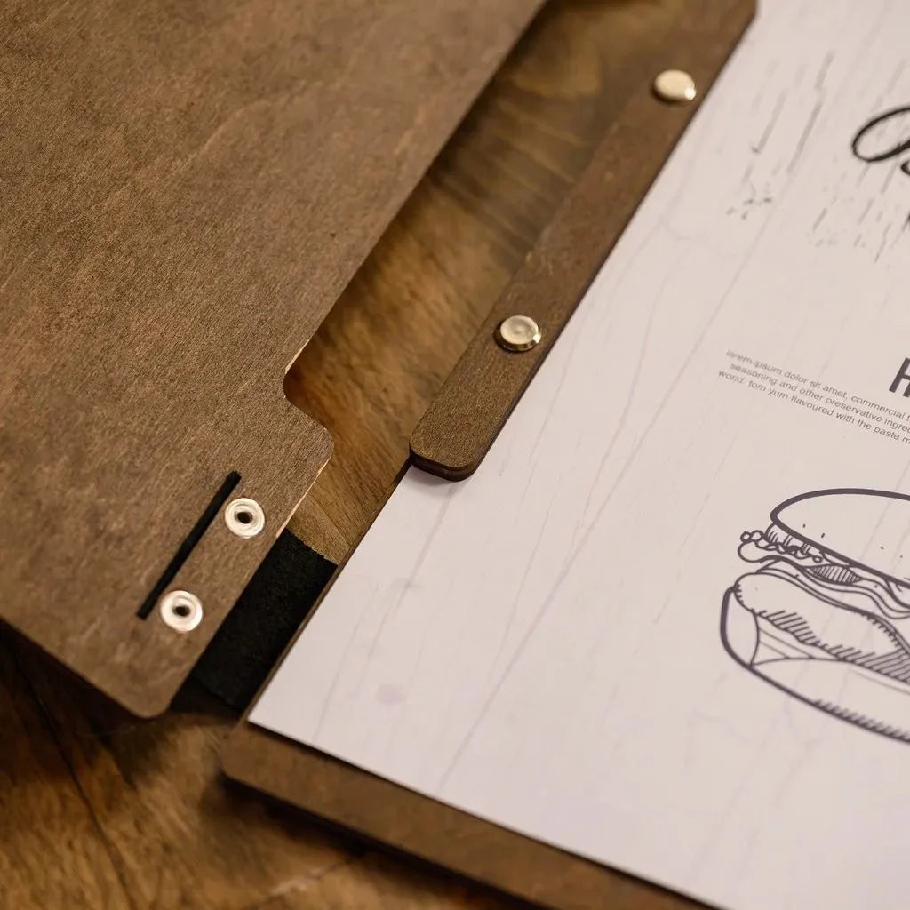 Unique menu folders for restaurants with personalized touches.