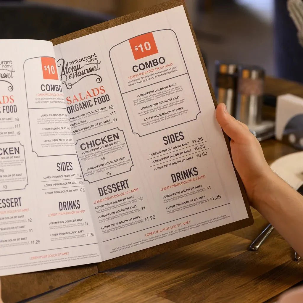 Timeless restaurant menu covers for a premium experience.