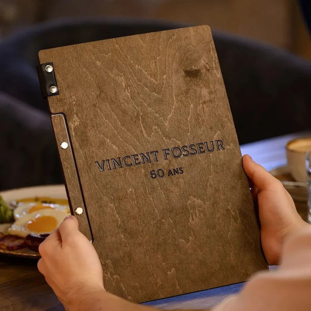 Durable covers restaurant menu with modern features.