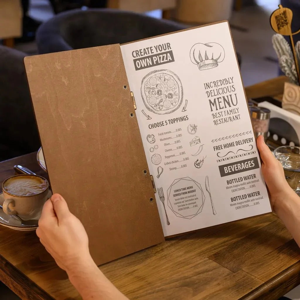 Unique menu cover ideas that enhance branding.