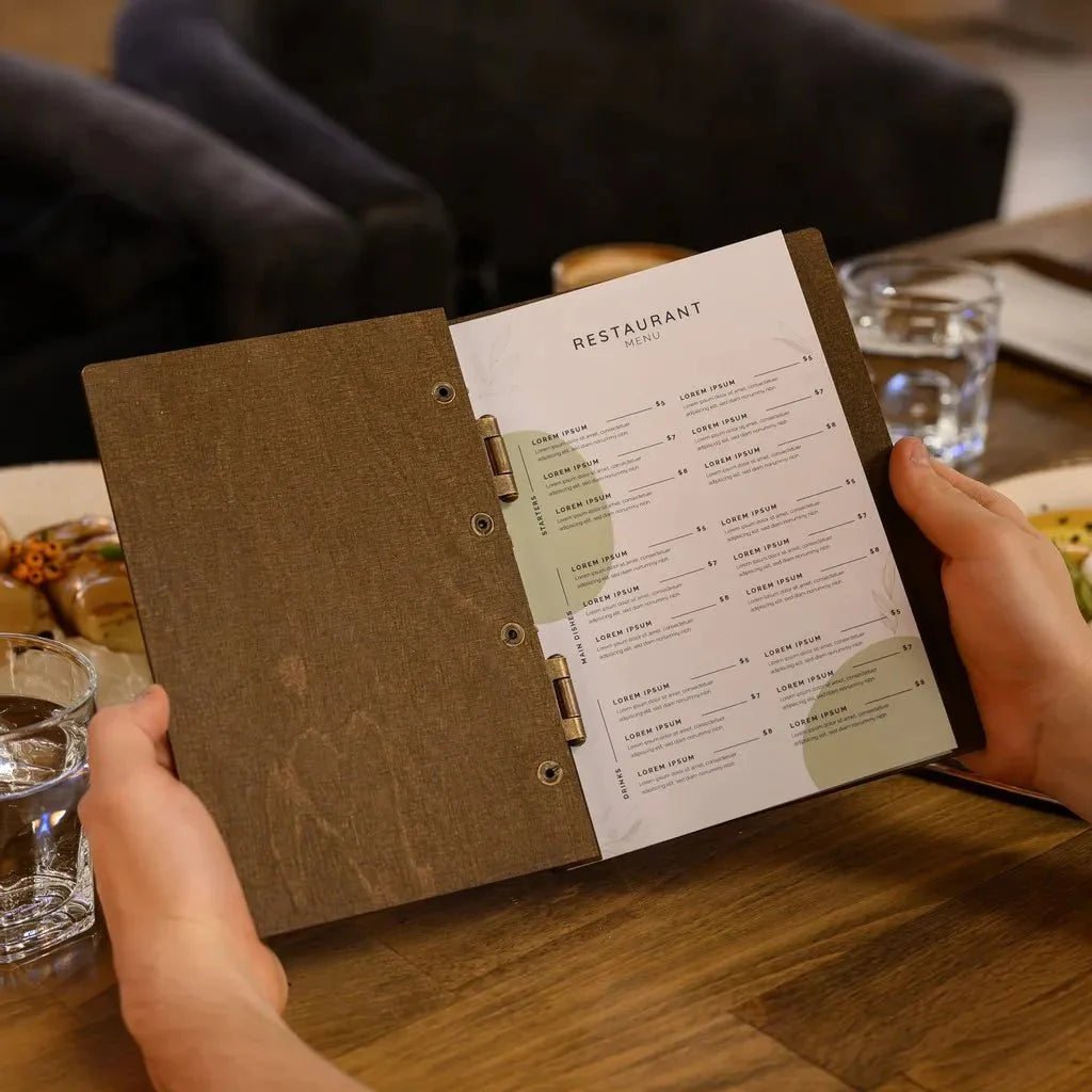 Exclusive menu covers designed for top-tier hotels.